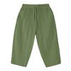 Herren Sommerhose mit Kordelzug, lässige verkürzte Hose aus atmungsaktiver Baumwolle und Leinen