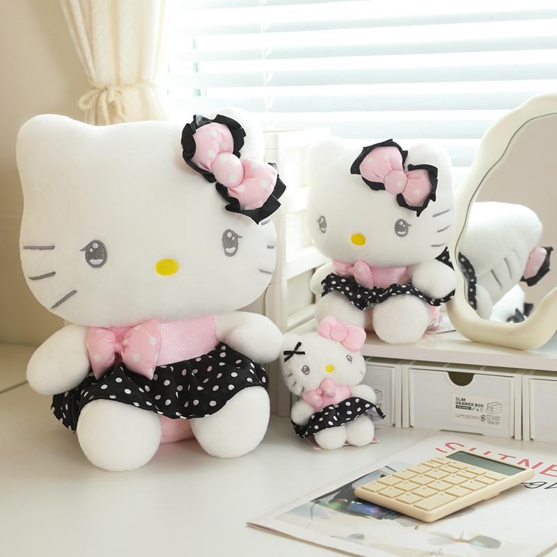 Hellokitty Plush Toys Kitty Cat Stuffed Doll Kawaii Cartoon Cats Toys Hobbies Collection Birthday Gift For Kids Friends
