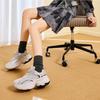 New Anta Wear Resistant Support Height Increasing Low Top Chunky Sneakers Women's Silver Gray 922518814-1