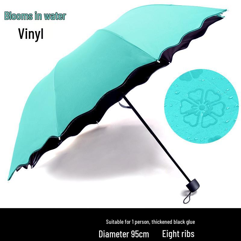 

Раскладной зонт-трифолд, расцветающий при контакте с водой, с защитой от солнца и возможностью нанесения логотипа на заказ Regular 8 Ribs