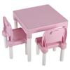 Childrens Kids Plastic Table Chair Set Lrning Studying Desk for Home Kindergarten Blue Green