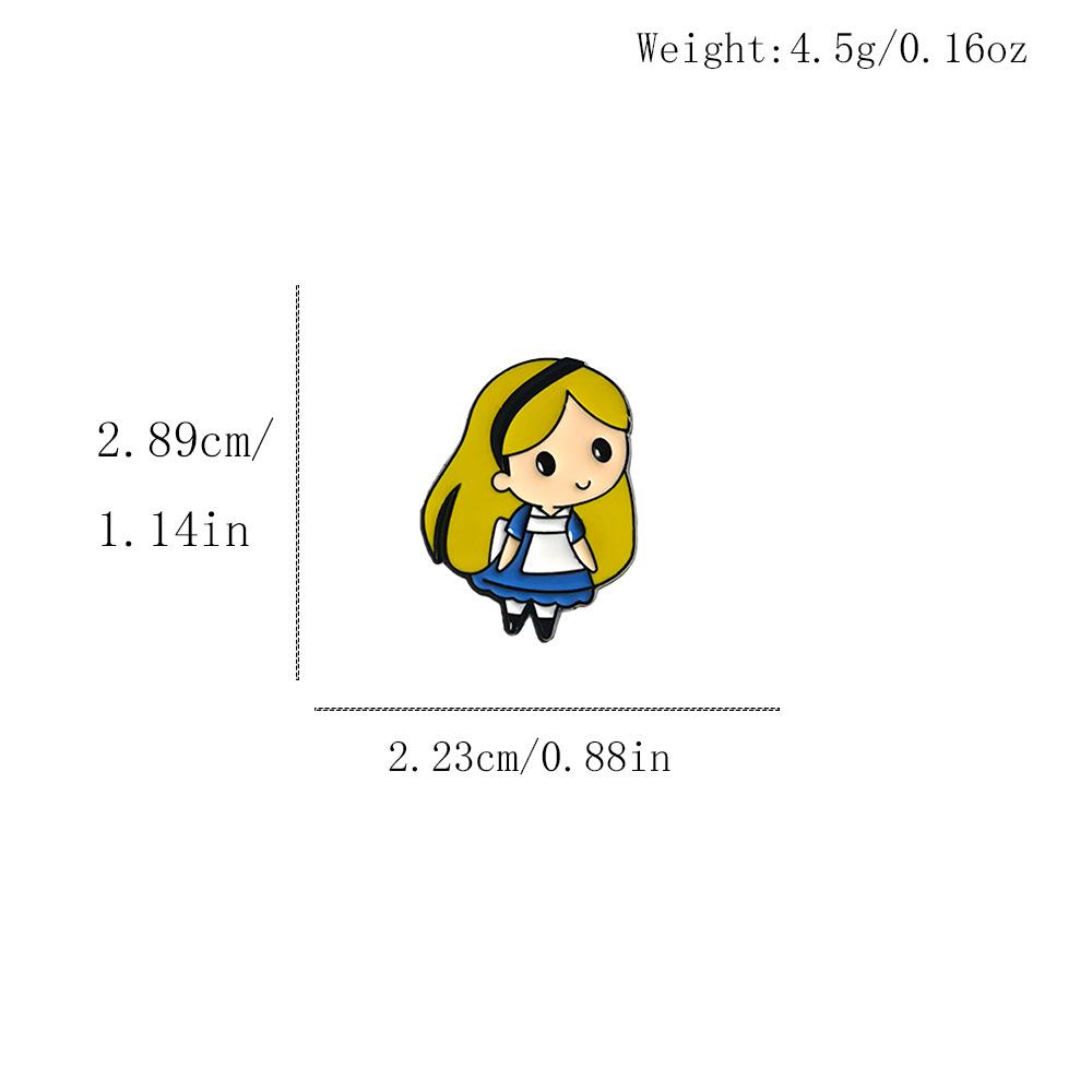 Creative Cartoon Princess Fairy Brooch - Cute Anime Metal Badge Accessory