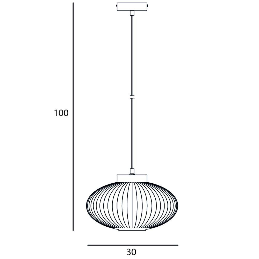 Hanging Lamp Groste Pnd-52376-1-Bk Italux