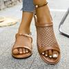 Large Size Mesh Hollow Flat Sandals Women's Summer New European and American Breathable Fashion Casual Sandals