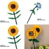 Rose Sunflower Tulip Building Blocks Toy Kids Gift Simulate Flowers Decor