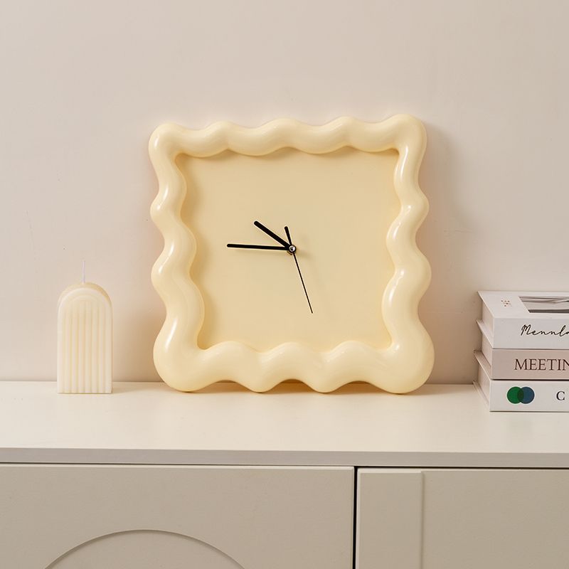 Einfache Wohnzimmer Dekorationsmalerei Uhr Esszimmer Wanduhr Keksform Tischuhr Uhr Heimdekoration