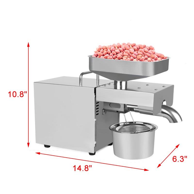 Domácí extraktor lněného oleje Lis na olej Stroj pro lisování za studena Zařízení pro podnikání se semeny Hydraulický lis Semena Olej 110V/220V 1500W