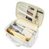 VOCOSTE Makeup Travel Makeup Brush Marble Toiletry Bag for Gray Pouch, Organizer, Women, 21x13x9cm, White,