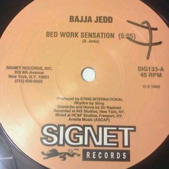

12inch Record BAJJA JEDD Bed Work Sensation SIG133 Signet Records 1992 US Reggae Ska Dub Used