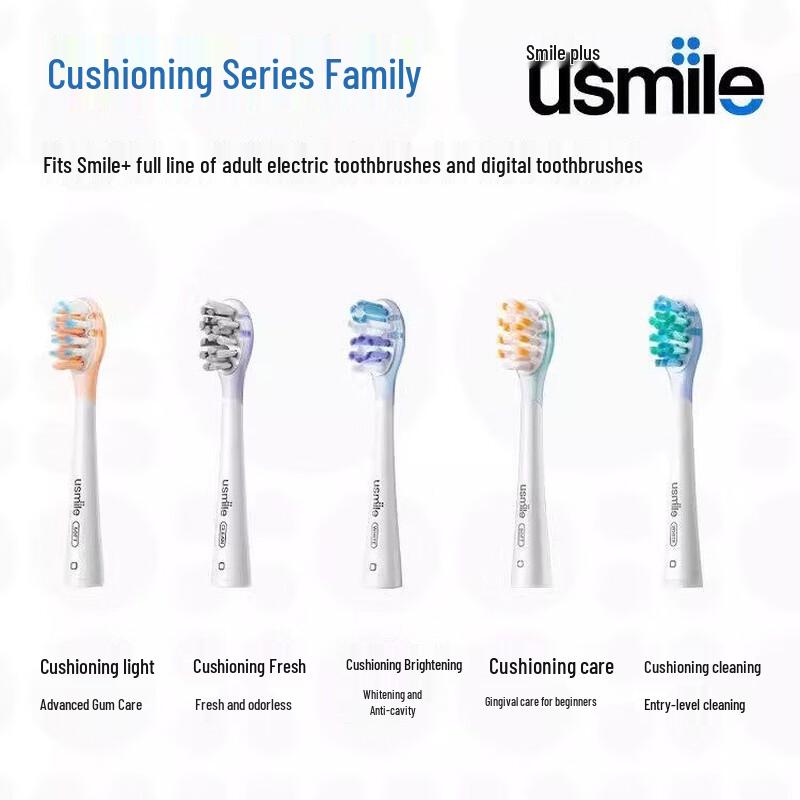 usmile Shock-Absorbing Sonic Electric Toothbrush (2-Pack) CN plug (adapter included)