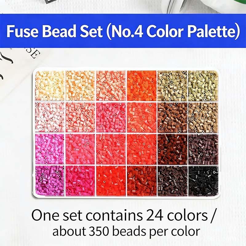 24 Colors Fuse Beads Kit 2.6Mm Melt Beads Set 3D Diy Puzzle Kids Handmade Craft Educational Toy Gift For Boys Girls