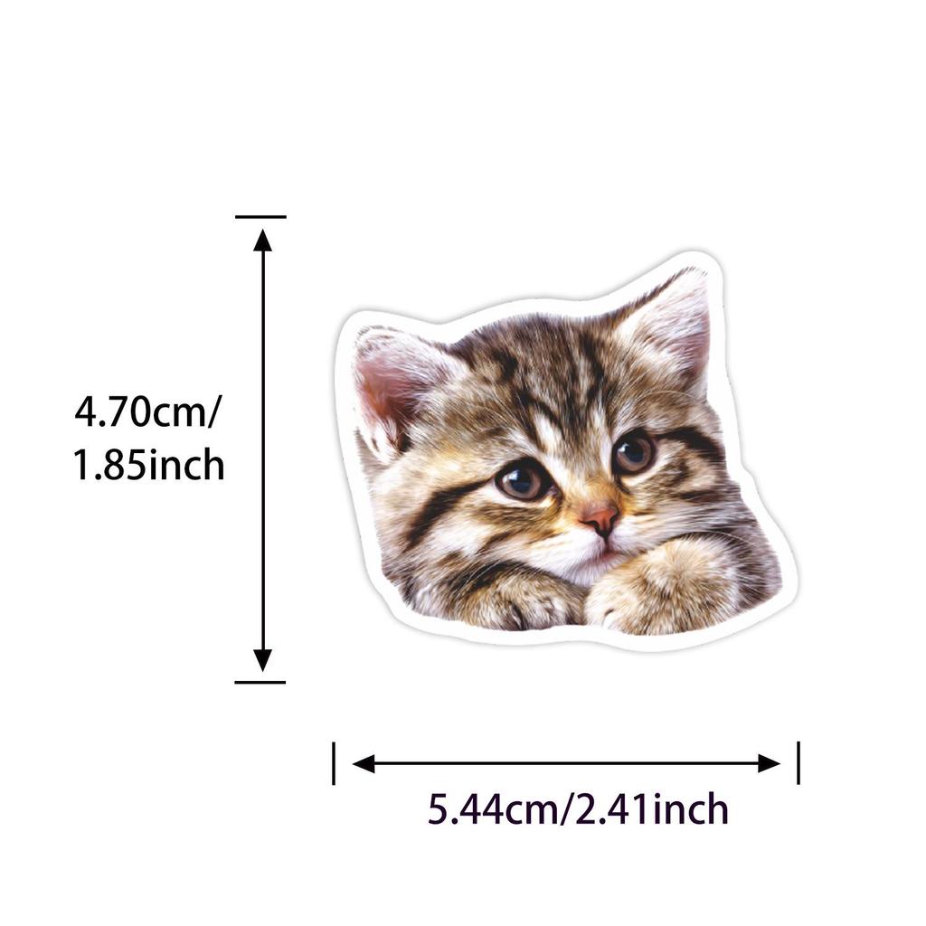 64 Autocollants Mignons de Dessins Animés: Chats et Chatons pour Décoration - Parfait pour les Valises, les Guitares, les Coques de Téléphone