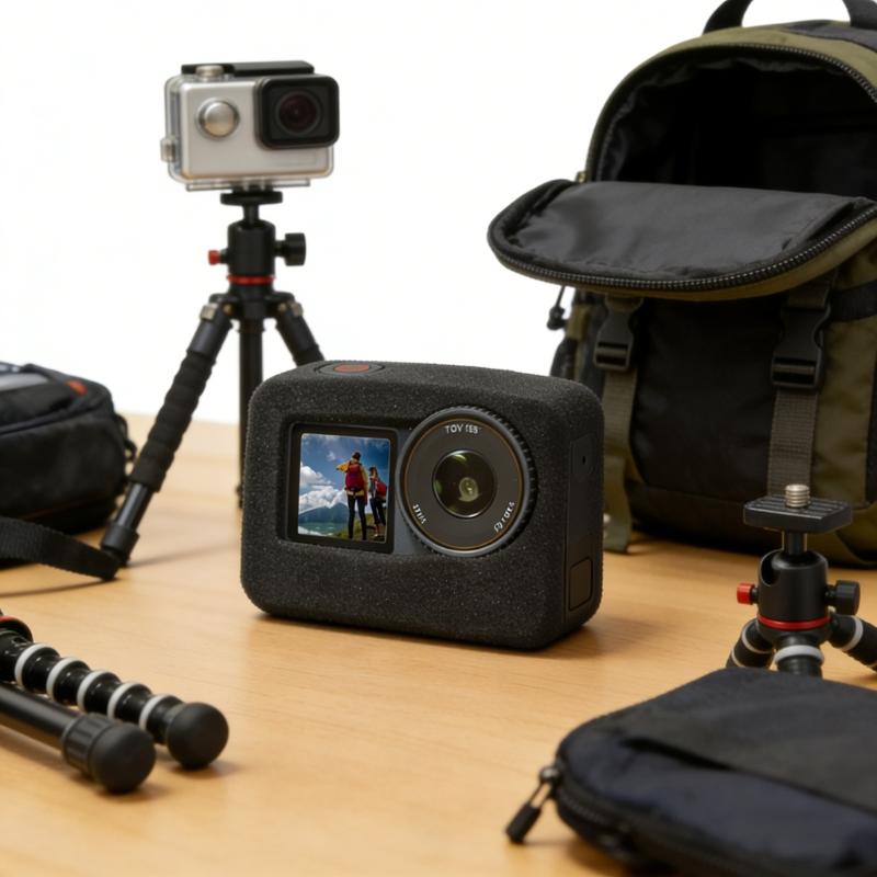 1PC Cotton Windshield Cover for Action 6 Camera Reduces Wind Noise for Clear Recording During Outdoor Sports