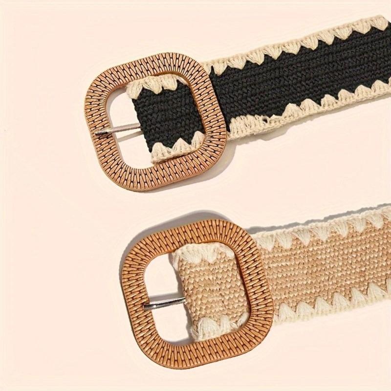 Hot Girl Belt Elegant Wide Waist Belt for Jeans Dresses Club Woven Belt