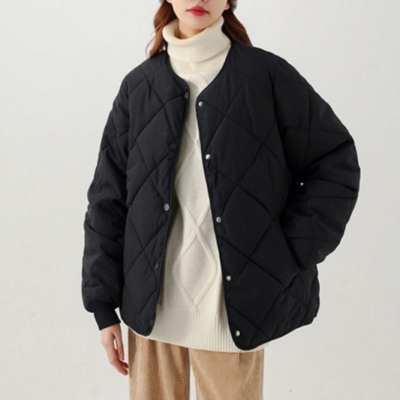Womens Lightweight Quilted Cotton Puffer Jacket Winter Coat Casual Office Wear Short Length Warm Outerwear