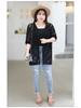 1905 Lace Cardigan Summer Top - Women's Plus Size Black & White Sunscreen Shawl Outerwear
