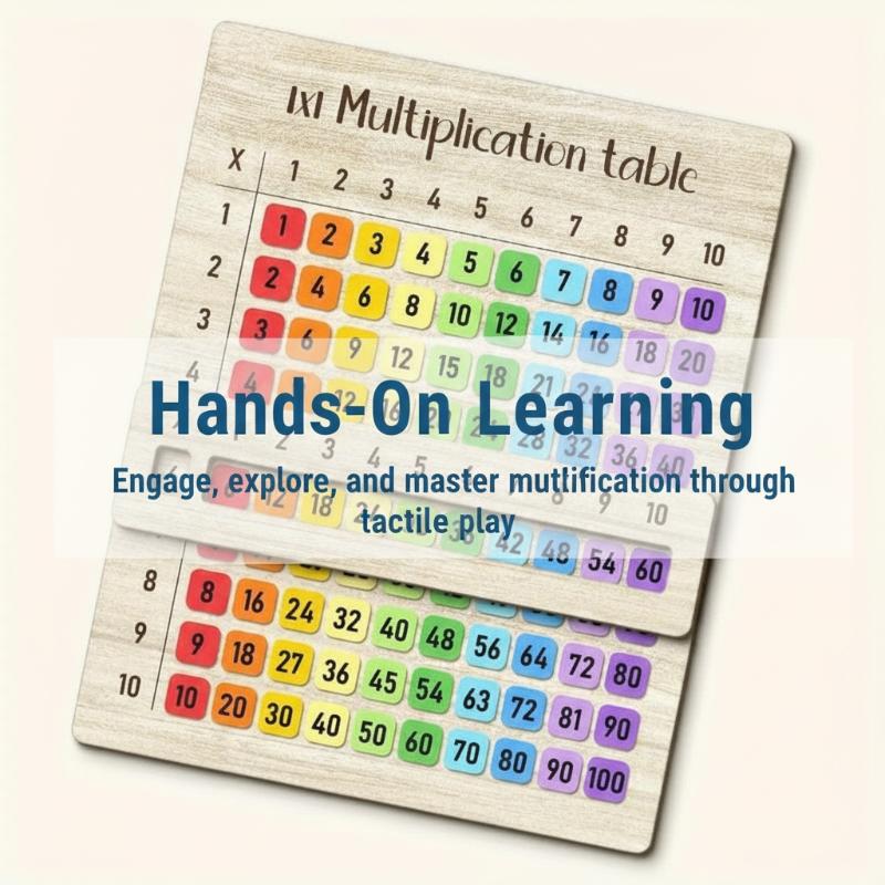Wooden Multiplication Table Board Math Learning Counting Educational Toy Colorful Number Block Teaching Aids For Kids Gifts