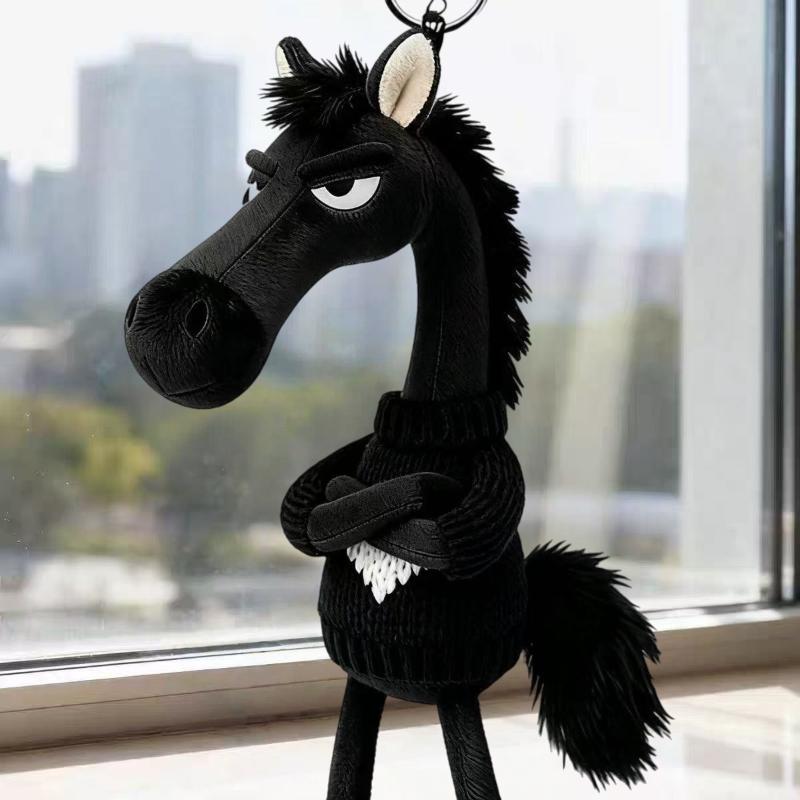2026 Year Of The Horse Plush Pendant Keychain Cute Mascot Zodiac Pony Doll Backpack Hanging Decoration  Year Gift