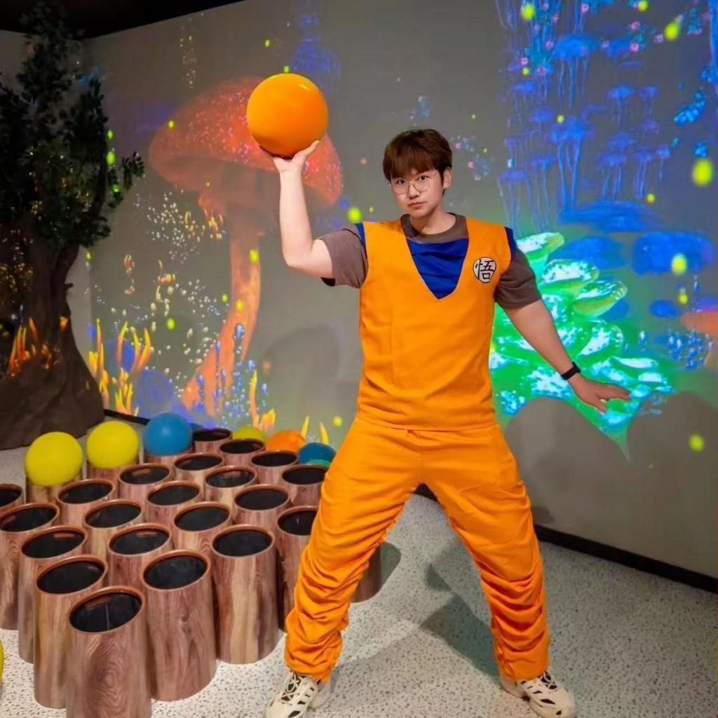 Kids Anime Son Goku Cosplay Costumes Krillin Training Clothes Superhero Outfits with Super Saiyan Wig Comic Con Party Costume