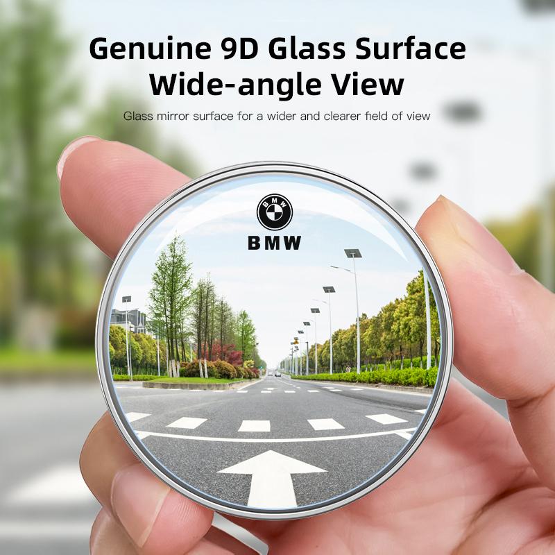 2Pcs Car Suction Cup Blind Spot Mirror Wide Angle Mirrors For BMW M G30 E90 E46 E60 E70 E39 E36 Car Auxiliary Rearview keychain AW3