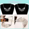 Skeleton Claw Necklace With Water Wave Chain For Halloween Cosplay Accessories