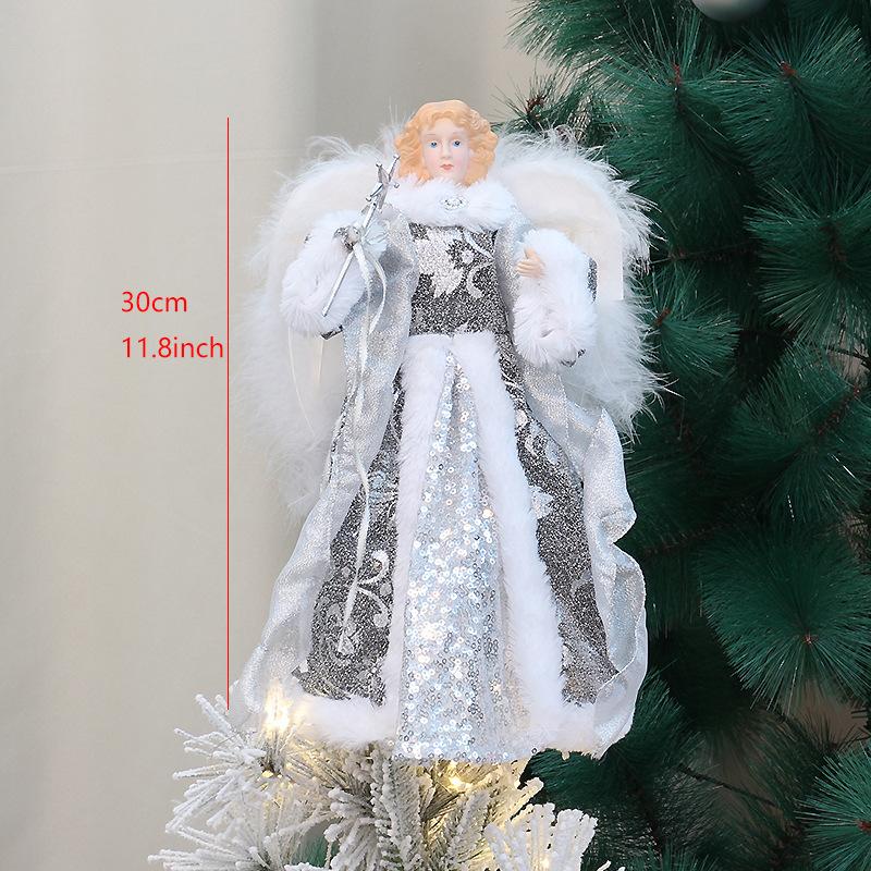 Plush Wings Christmas Tree Topper 2024 Angel Angel Tree Top Star Decorations  Yard Cafe Home