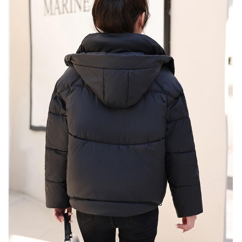 Zimowa moda Luźny krótki bawełniany płaszcz Długi rękaw Ubrania