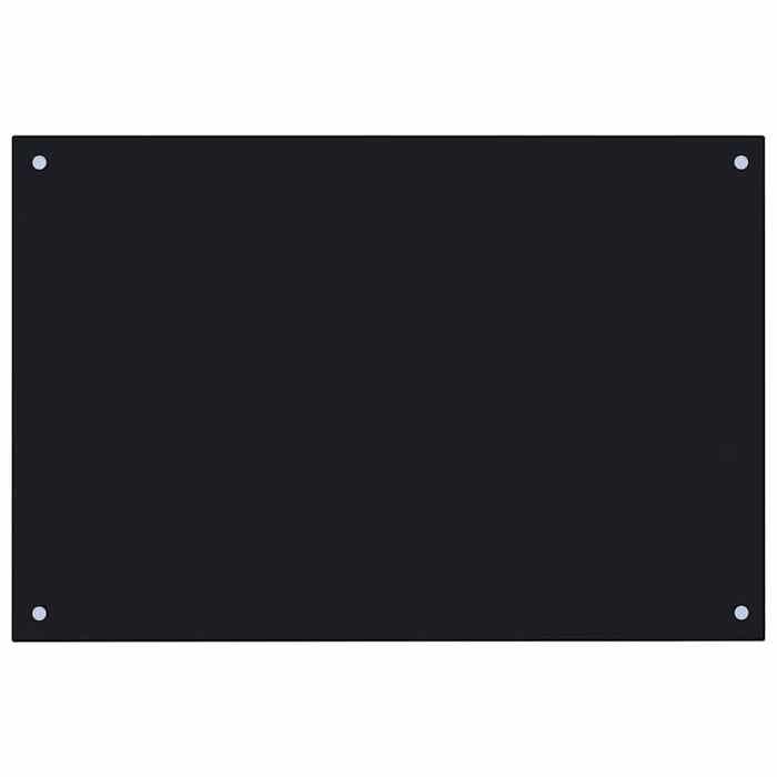VidaXL Dosseret de cuisine Noir 90x60 cm Verre trempé 249489