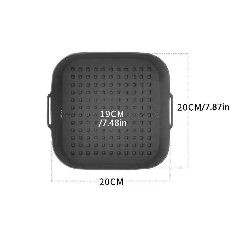Round Collapsible Baking Sheet Air Fryer Silicone Pot Thick Reusable Silicone Square Air Fryer Liner Baking Tray Baking Utensils
