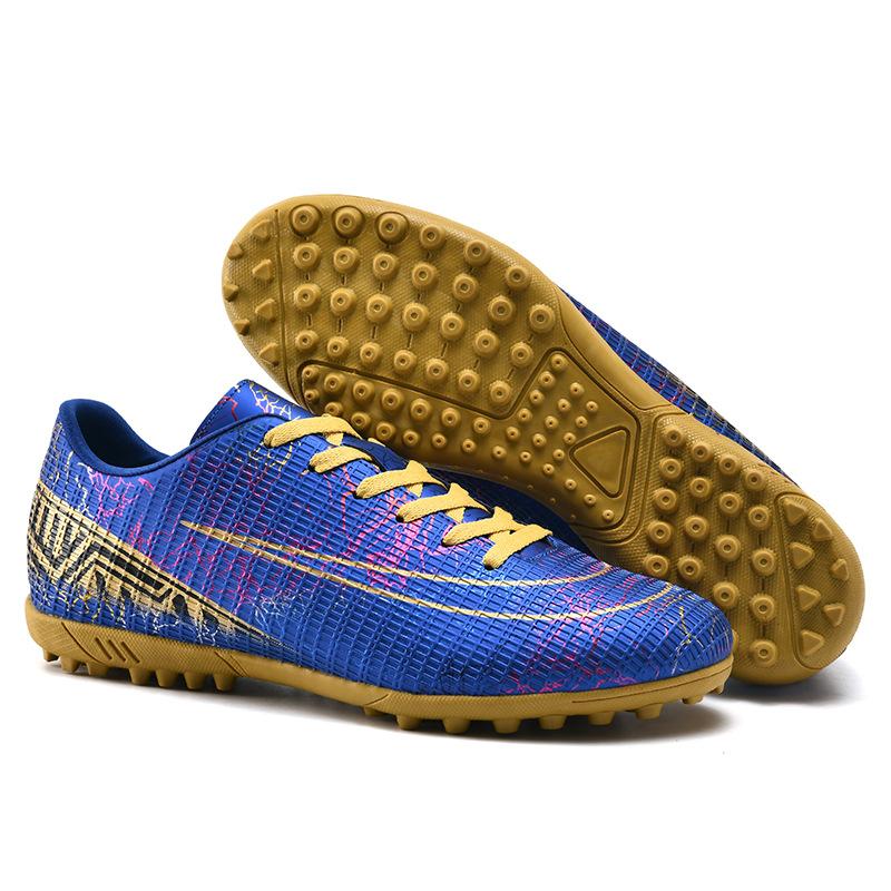 Low-Top Football Shoes Tf Broken Nails Artificial Turf Ag Nails Leather Feet Men And Women Children Teenagers Students Shoes Comfortable And Breathabl