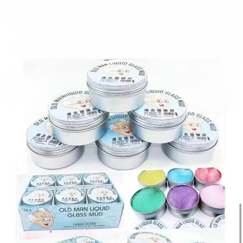 12PCS Home Foam Adhesive, High Transparency Good Stretch Non Stick Children's Fun Non-toxic Liquid Crystal Mud Decorative Toys