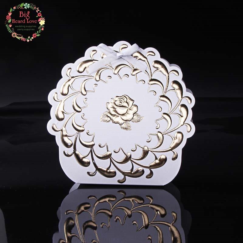 25 Stück Blumen Hochzeitsgastgeschenke Box Kraft Süßigkeitenbox Geschenkbox Schachtel für Schokolade Hochzeitsdekoration Zubehör
