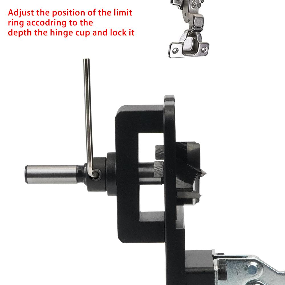 Concealed 35mm Hinge Hole Opener Accurate Locking Hinge Drilling Jig Hole Guide Hole Puncher Locator Woodworking Tool ForCabinet