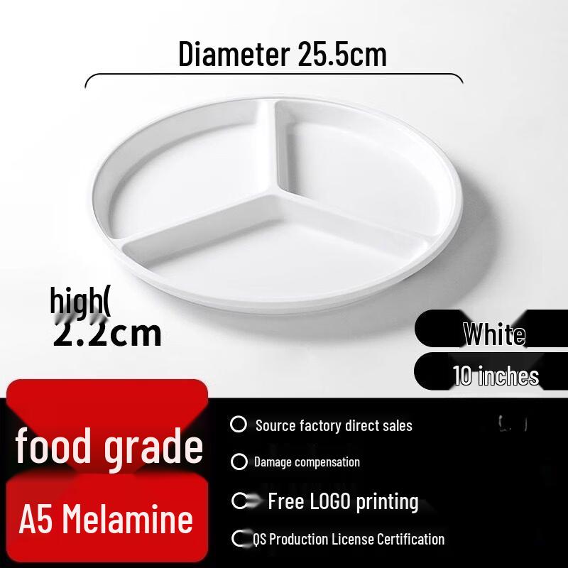 Yingtang Melamine Compartmented Rectangular Dinner Plates