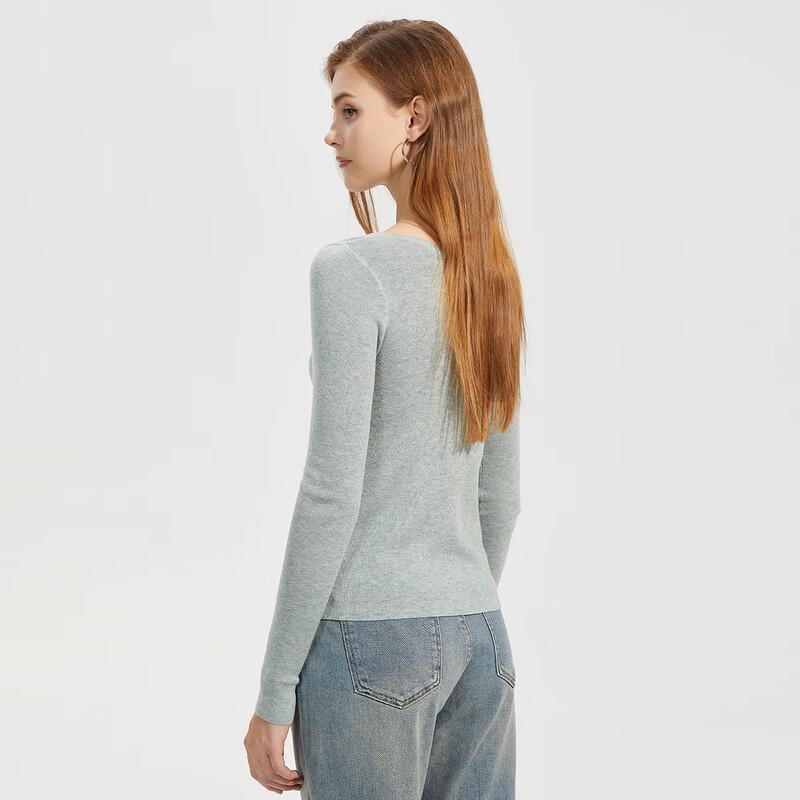 Women's French Style Long Sleeve Knit Sweater