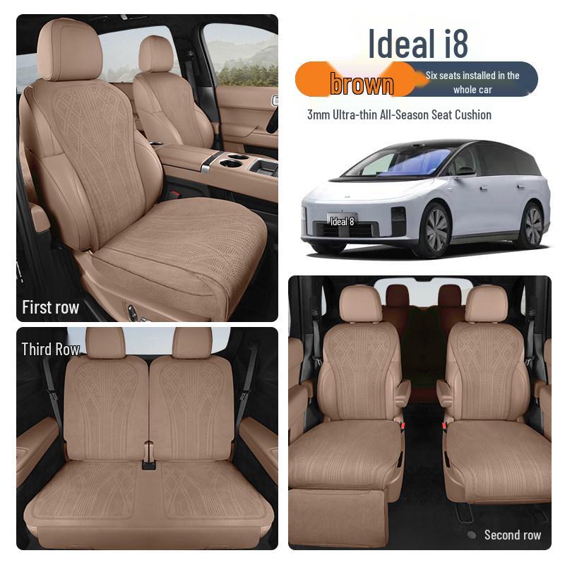 Ideal I8 Car Seat Cushion - All-Season, Universal Fit, Breathable Perforated Suede