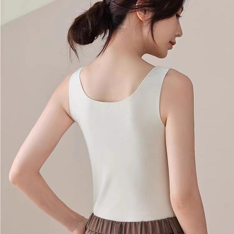 German Seamless Warm Vest for Women with Chest Cushion Winter One-piece Top for Wearing Inside Thick Base Underwear