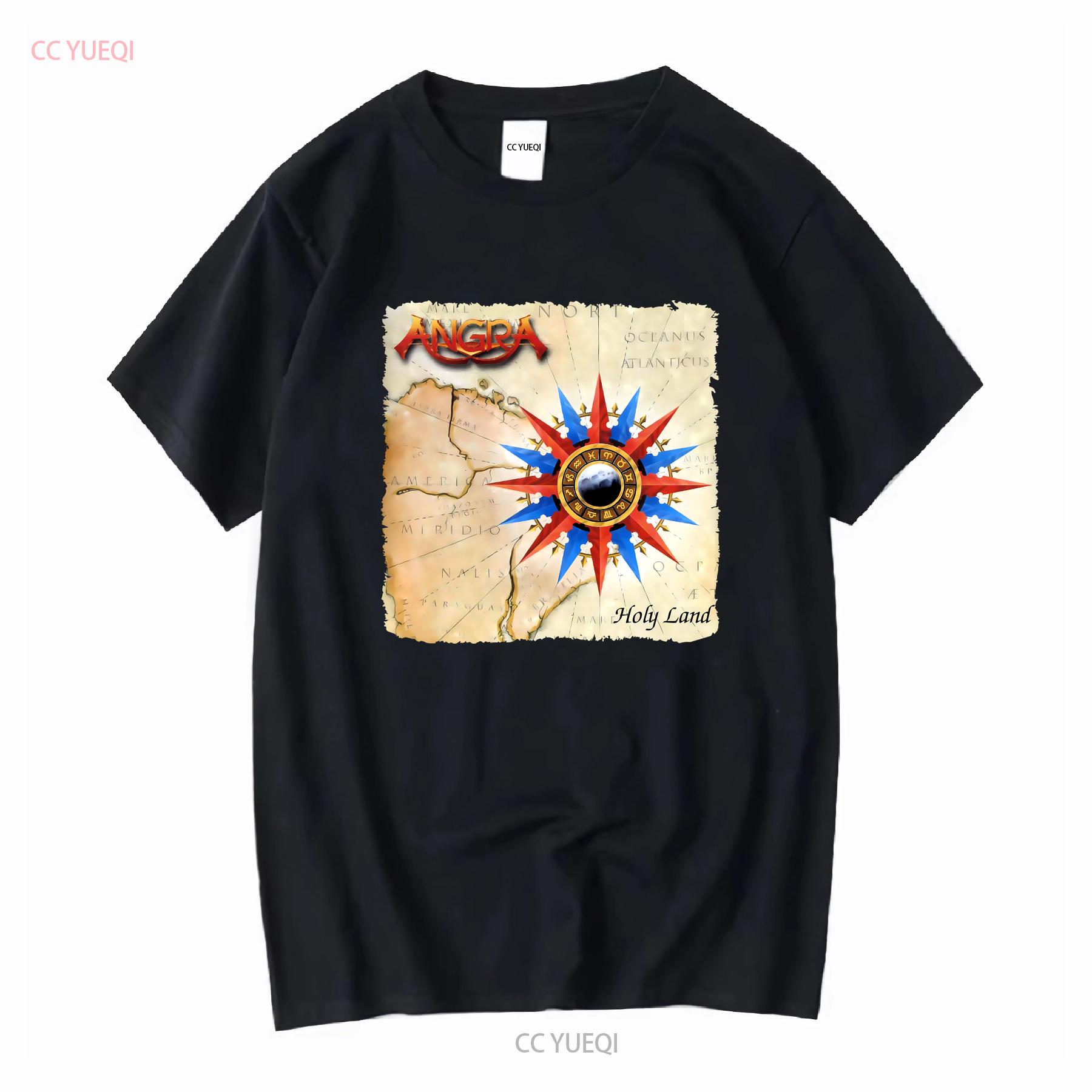 

Angra Holy Land T Shirt Cotton Black Men All Size S to 5XL BE1978 long or sleeves vintage Washed graphic Versatile Casual 4XL