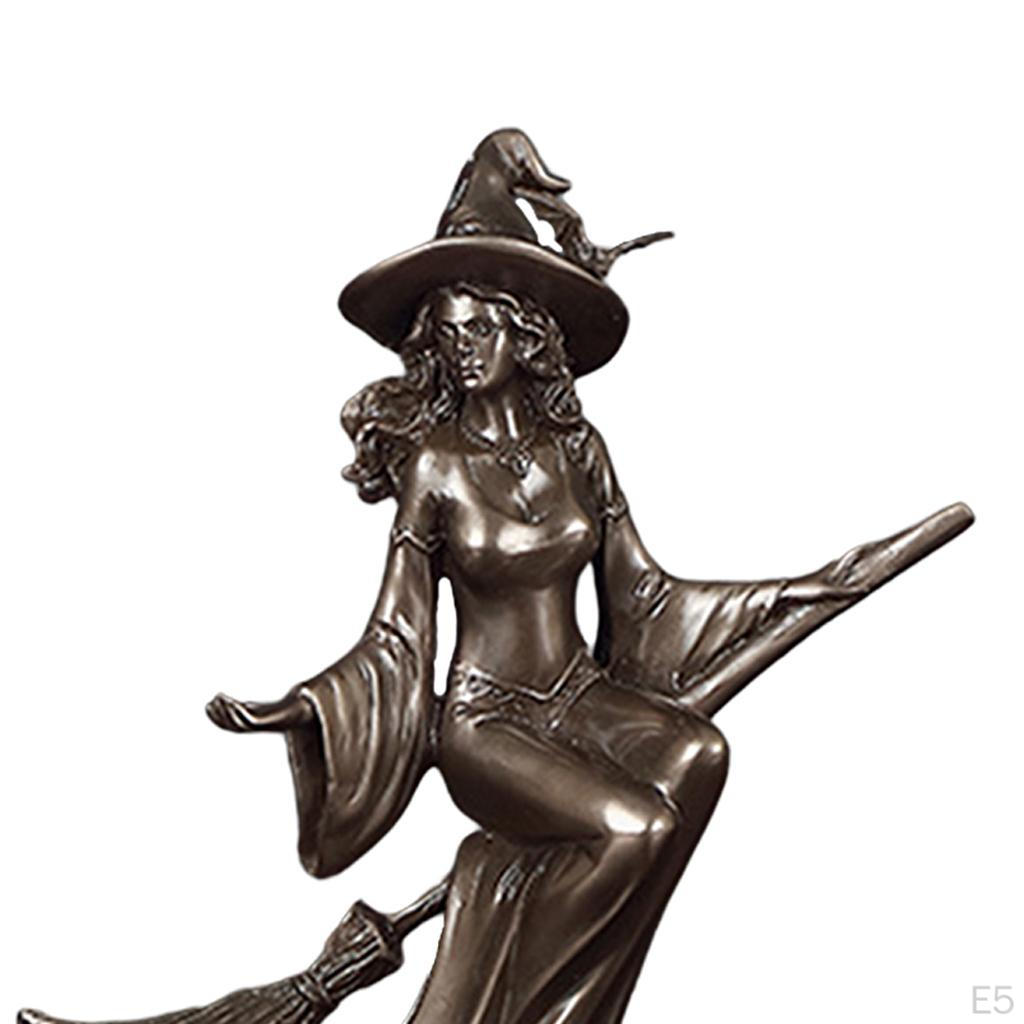 Witch Pentacle Statue Figurines Woman Decorative Sculptures for Hotel Bar Decoration