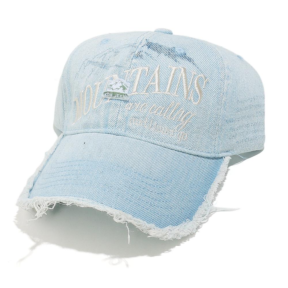 Xiyin Temu European and American sun hat mountain peak letter trend cap women's washed denim baseball cap outdoor