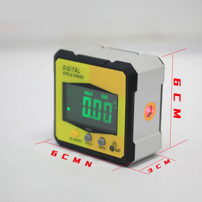 Digital Protractor Laser USB Inclinometer 360° Level Angle Finder High Precision Goniometer Magnet Tilt Measuring Tools