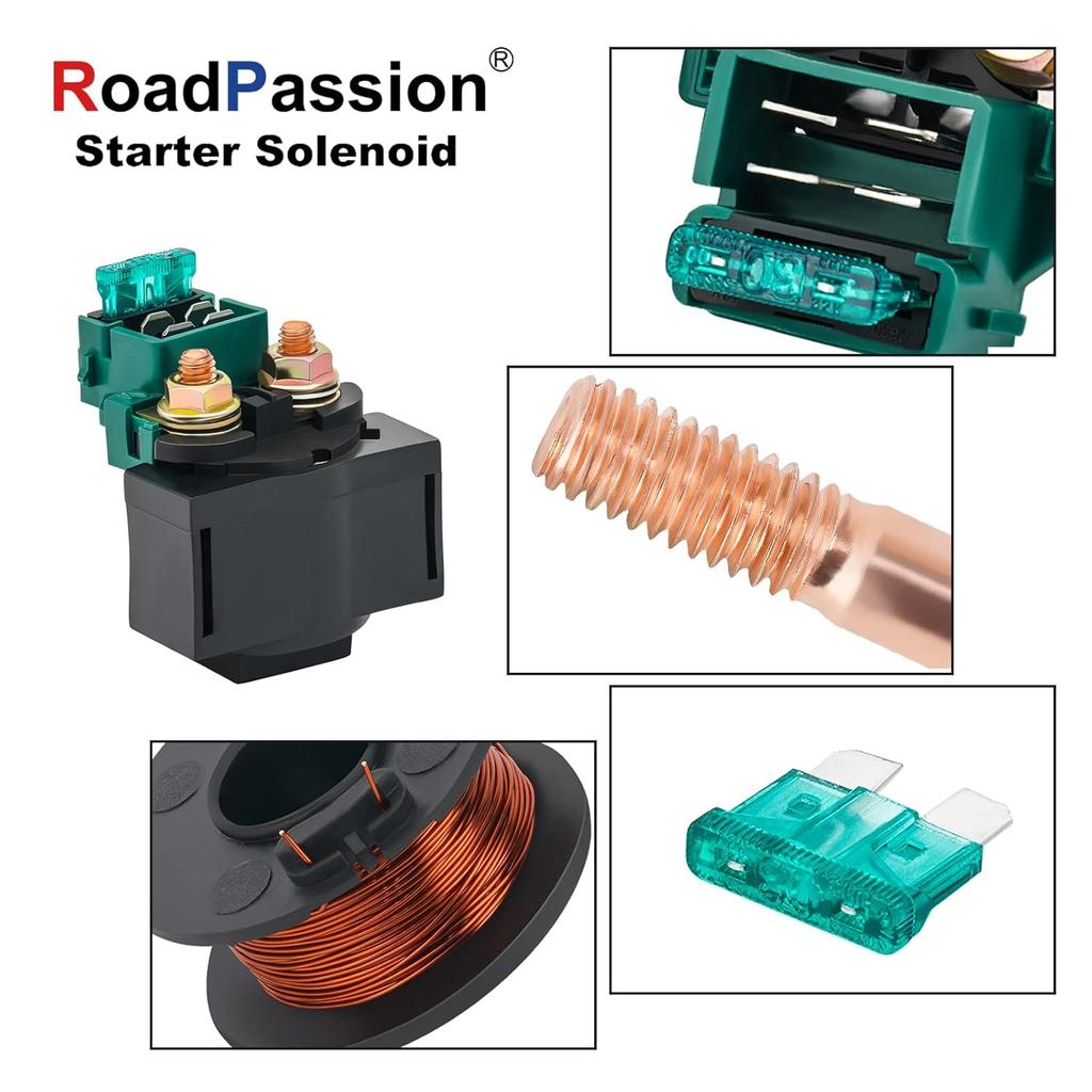 Road Passion 9CR6-150310 Starter Solenoid Relay for Bayou 220 KLF220 1988-2002 Bayou 250 KLF250 2003-2010 KLX650 1993-1996 Vulcan 800 1996-2005 Honda