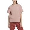 Adidas X Stella McCartney Collaboration Solid Logo Loose Fit Round Neck Short Sleeve T-Shirt Women Tops Pink HT1113