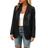 Women Lace Sleeve Open Front Blazer Casual Long Sleeve Lightweight Cardigan Jacket for Office and Daily Wear