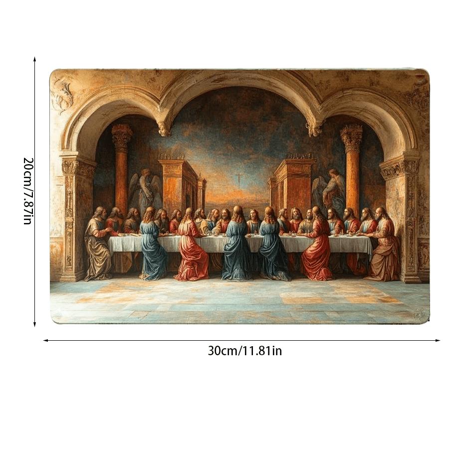 

2d Flat 30*20m, Christian inspired Wooden Sign, The Last Supper, Great for Spiritual Home Decor, Wooden Material, for Home, Kitchen, Garden, Bedroom. 30*20cm