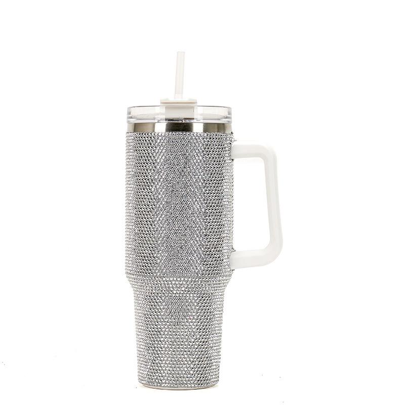 40oz Diamantbesetzter Farbverlauf Perlmutt Isolierter Edelstahlbecher 40oz