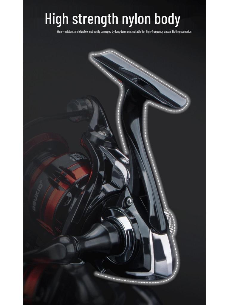 De Ququan All-Metal Gapless Spinning Fishing Reel for Saltwater