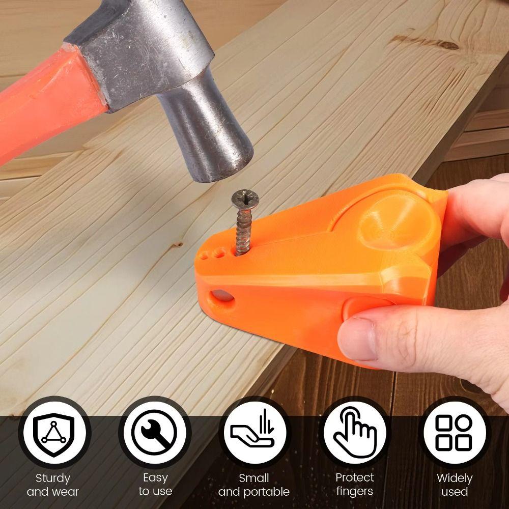 Compact Design Anti Slip Fixer Hand Protecting Finger Protection Tool Nail Fixer  Construction Work