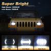 105W High Power IP67 Waterproof High Low Beam Square Car LED Headlight for 5x7 6x7 Inch Vehicles