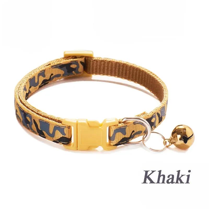 

Ошейник для питомца Мультяшные Разноцветные Ошейники с Колокольчиком Камуфляжный Узор Аксессуары для Собак Кошек Регулируемый Ошейник Ожерелье Товары для Питомцев S(20-32CM) хаки